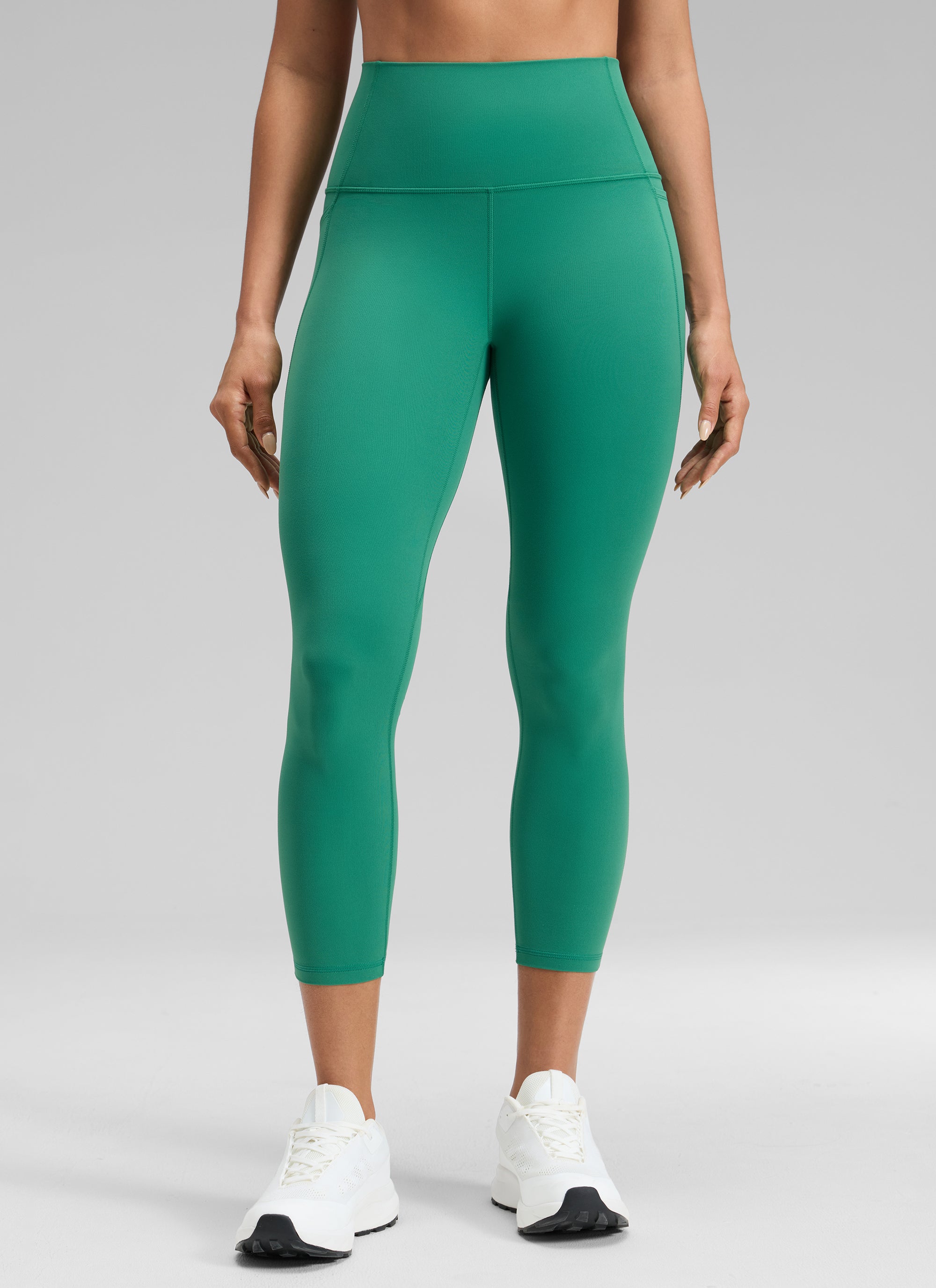 CRZ YOGA Womens Butterluxe High Waist Pockets Capri Leggings 23'' Cascadia Green