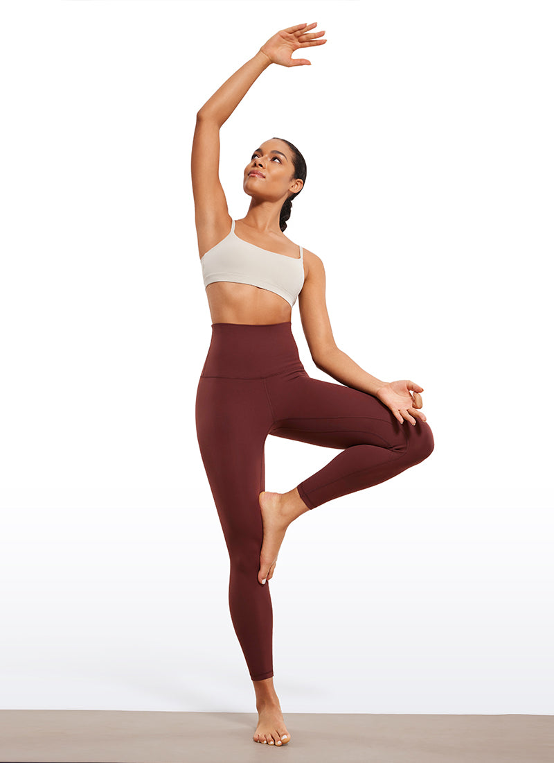 CRZ YOGA Butterluxe טייץ יוגה לנשים לפנאי, מותן סופר גבוה, 64 ס"מ, אדום זוהר לילי