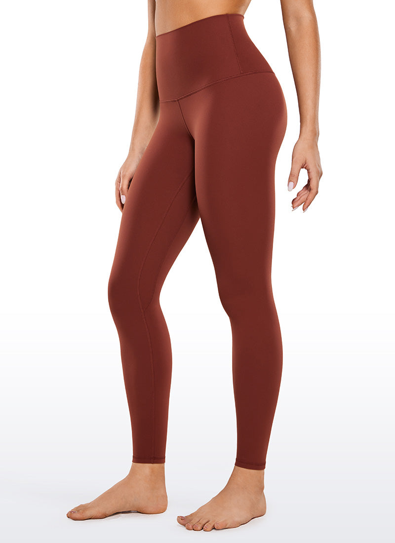 CRZ YOGA – טייץ יוגה לנשים עם מותניים גבוהים במיוחד Butterluxe , 28 אינץ', חום-ג'וג'ובה
