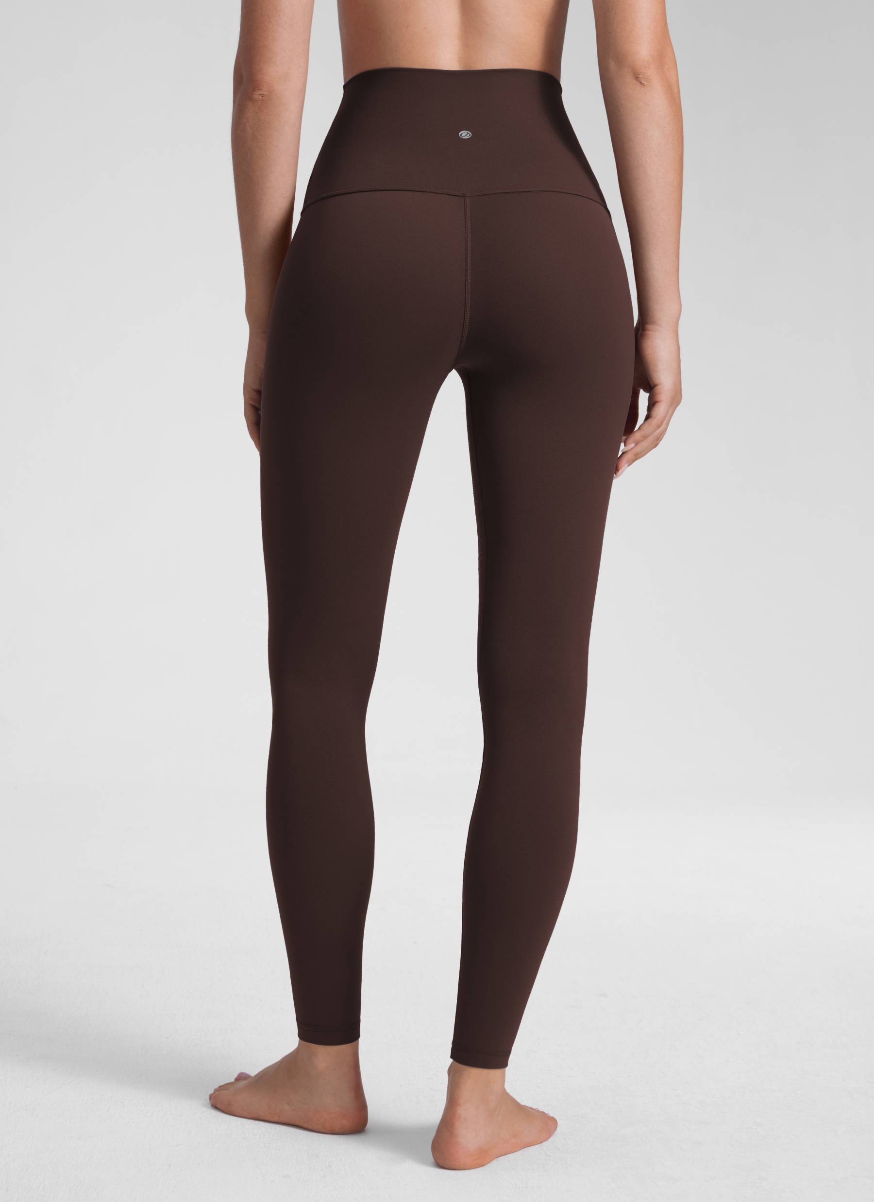 CRZ YOGA Women's Yoga Super High Waist Butterluxe Yoga Leggings 28'' Hot Fudge Brown