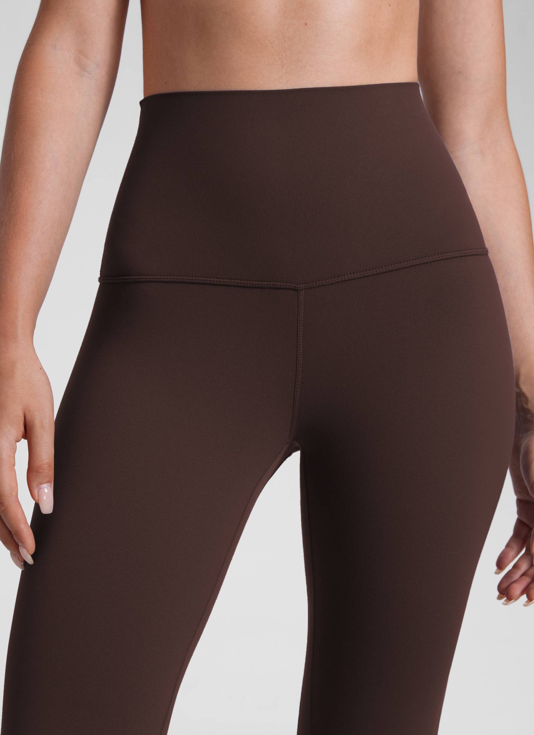 CRZ YOGA Women's Yoga Super High Waist Butterluxe Yoga Leggings 28'' Hot Fudge Brown