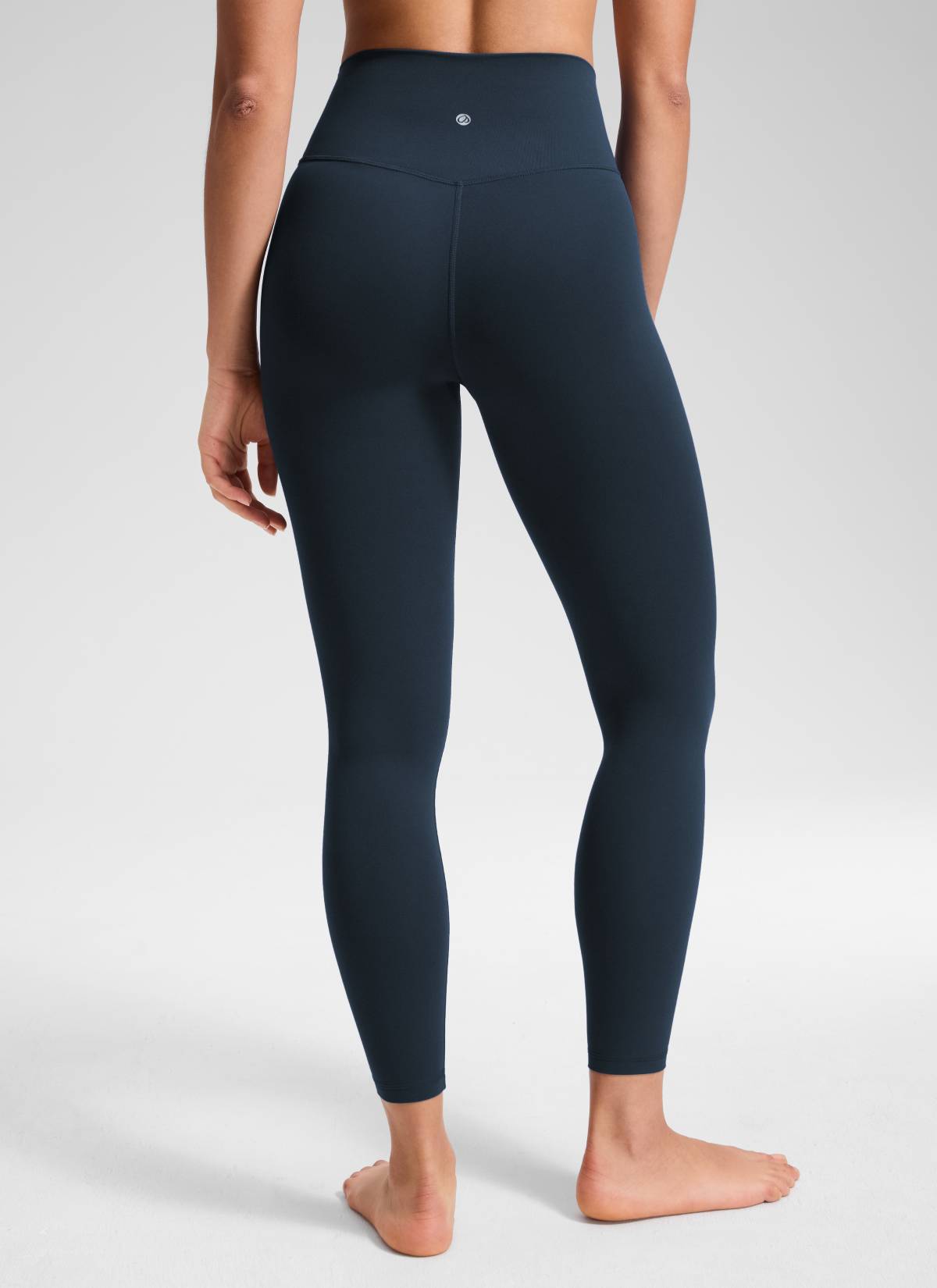 CRZ YOGA Women's High Rise Butterluxe Yoga Leggings 25'' V Cross Waist True Navy