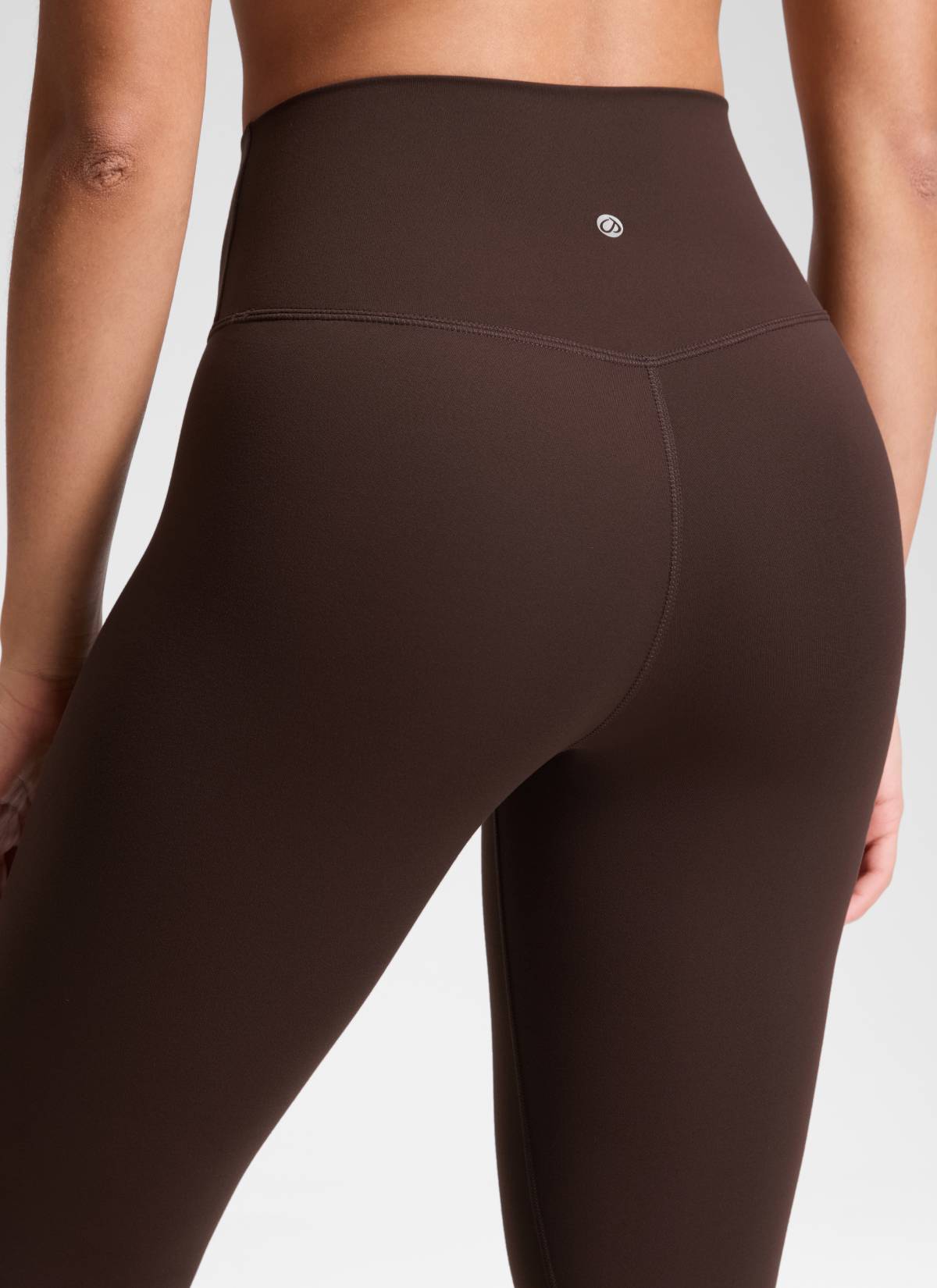 CRZ YOGA Women's High Rise Butterluxe Yoga Leggings 25'' V Cross Waist Hot Fudge Brown