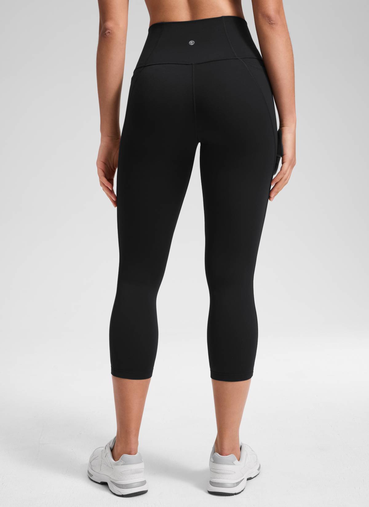 CRZ YOGA Women's Yoga High Rise Butterluxe Capri with Pockets 21'' Black