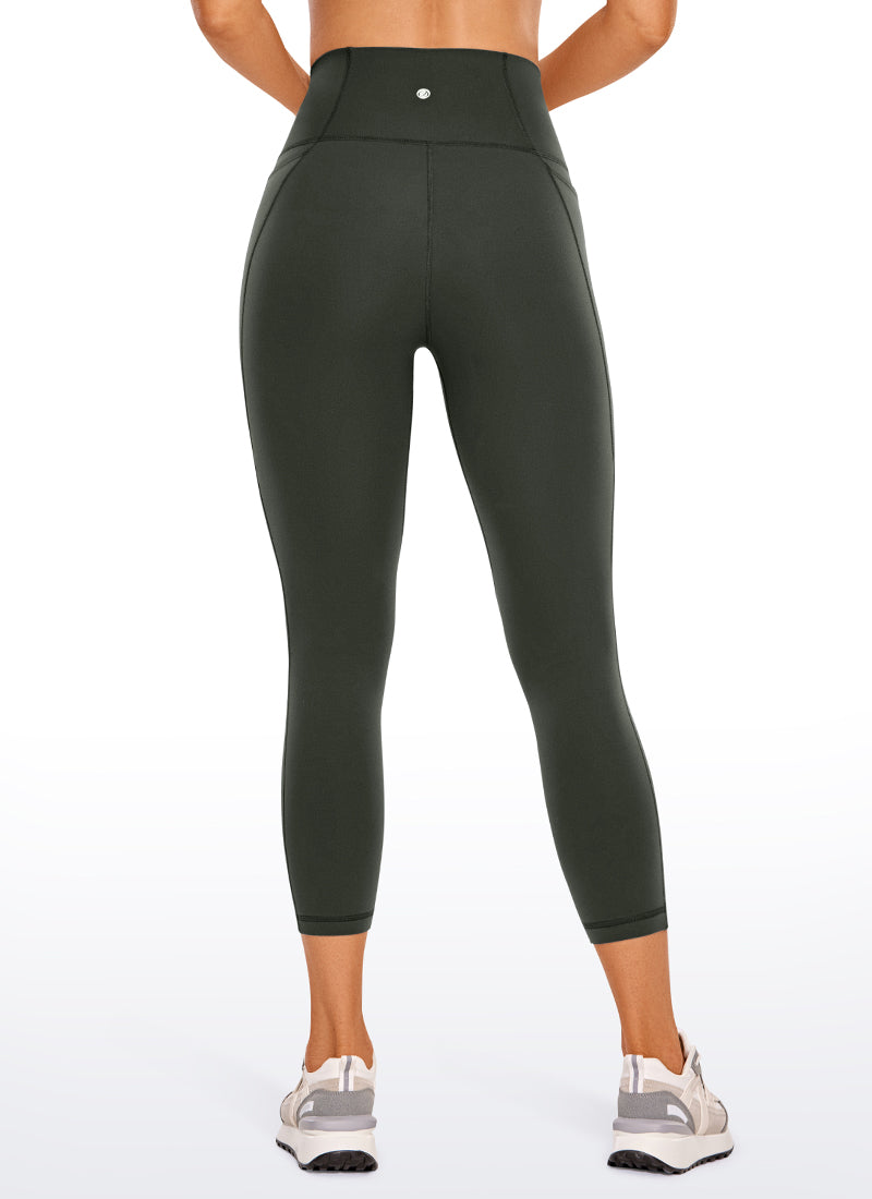 CRZ YOGA Butterluxe לנשים עם מותן גבוהה Butterluxe , עם כיסים, 21 אינץ', אפור-זית