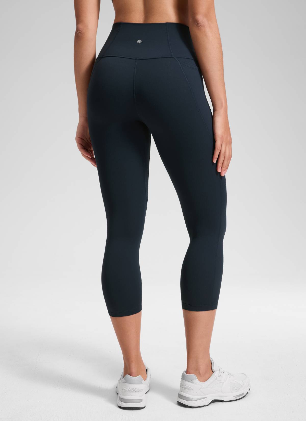 CRZ YOGA Women's Yoga High Rise Butterluxe Capri with Pockets 21'' True Navy