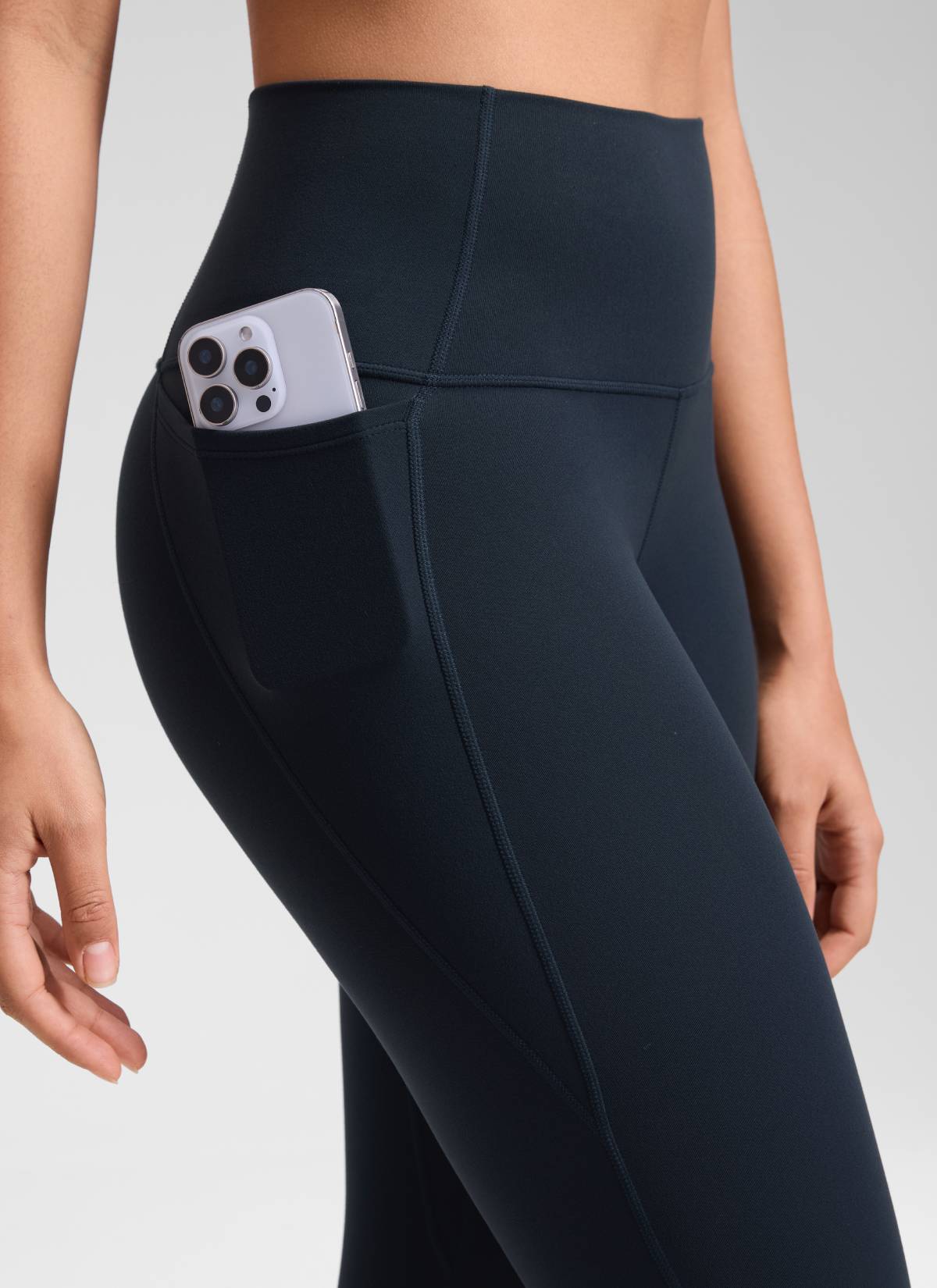 CRZ YOGA Women's Yoga High Rise Butterluxe Capri with Pockets 21'' True Navy