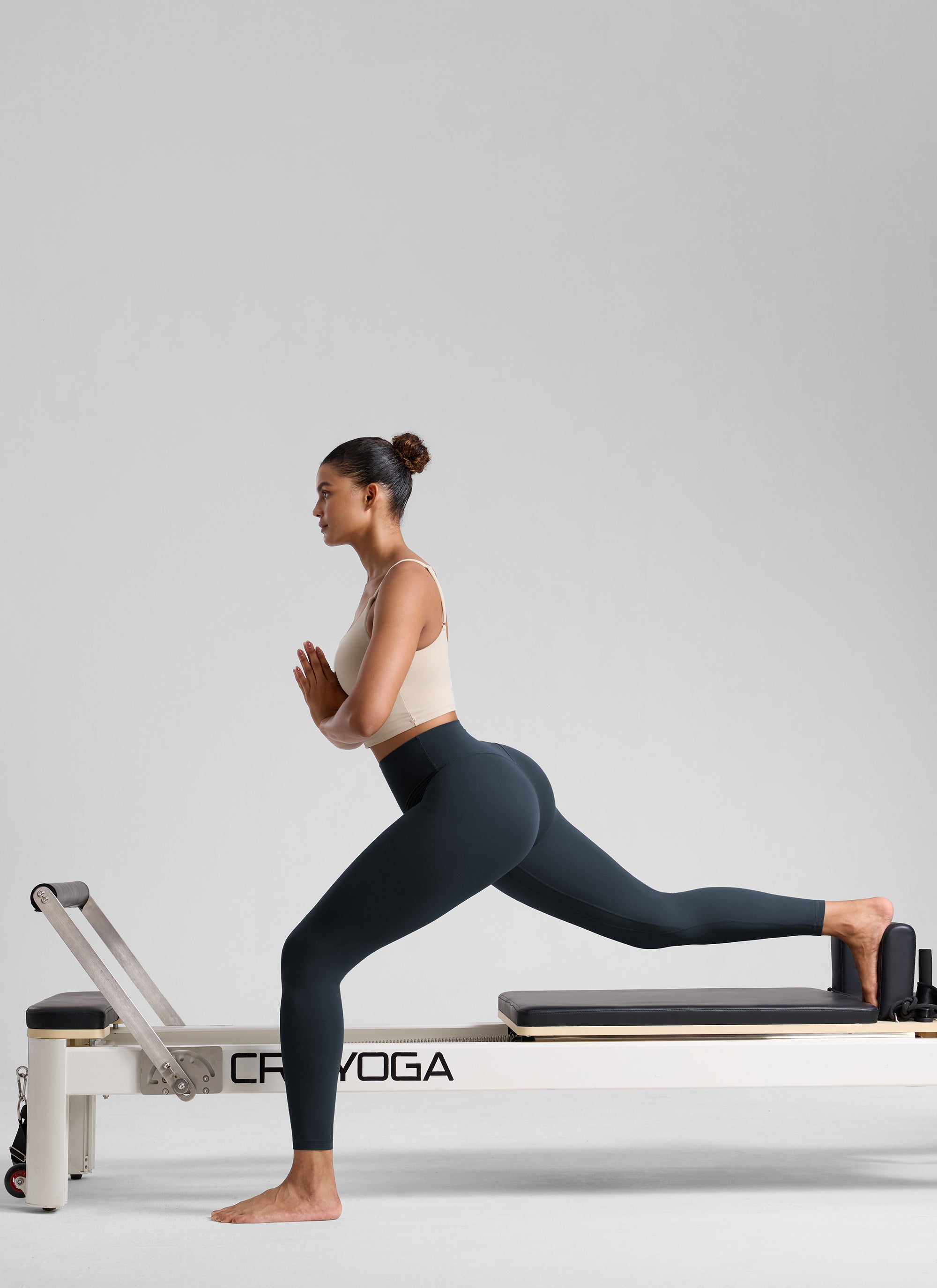 CRZ YOGA – טייץ Butterlift לנשים לאימון, בגזרה גבוהה עם Butterlift , 25 אינץ', צבע כחול כהה אמיתי
