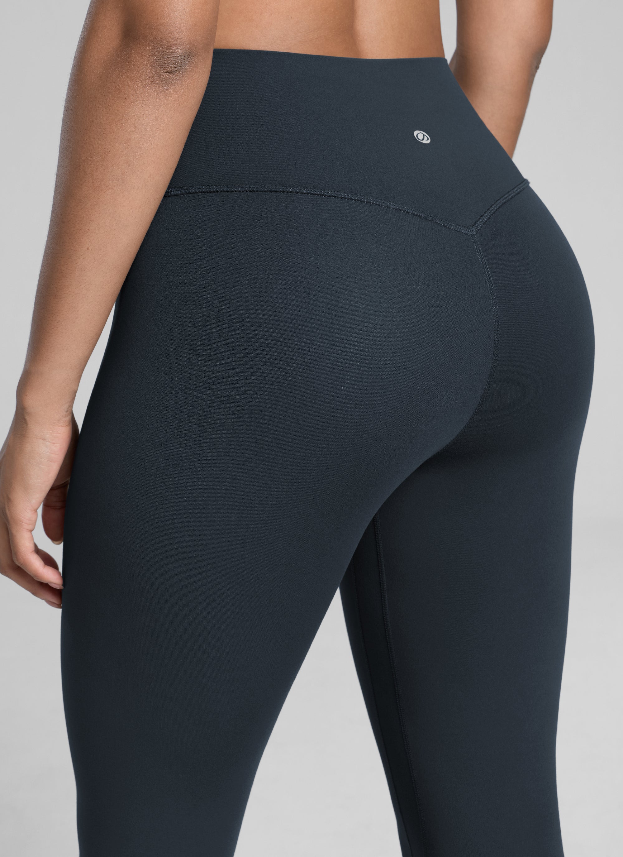 CRZ YOGA – טייץ Butterlift לנשים לאימון, בגזרה גבוהה עם Butterlift , 25 אינץ', צבע כחול כהה אמיתי