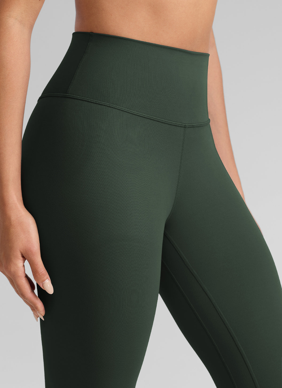 CRZ YOGA Women's Workout High Rise Butterlift Yoga Leggings 25'' Legend Green