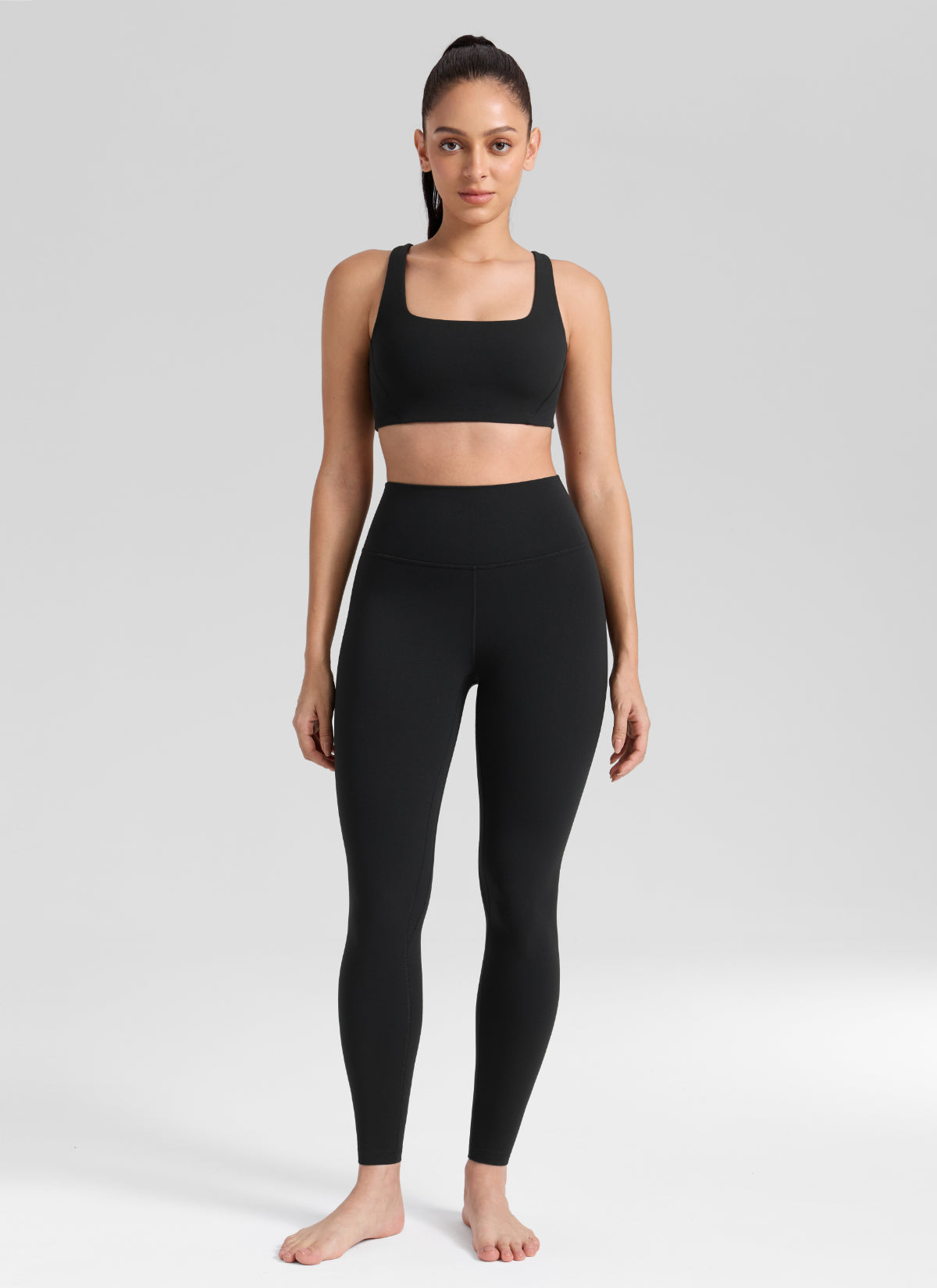 CRZ YOGA Women's Workout High Rise Butterlift Yoga Leggings 28'' Black