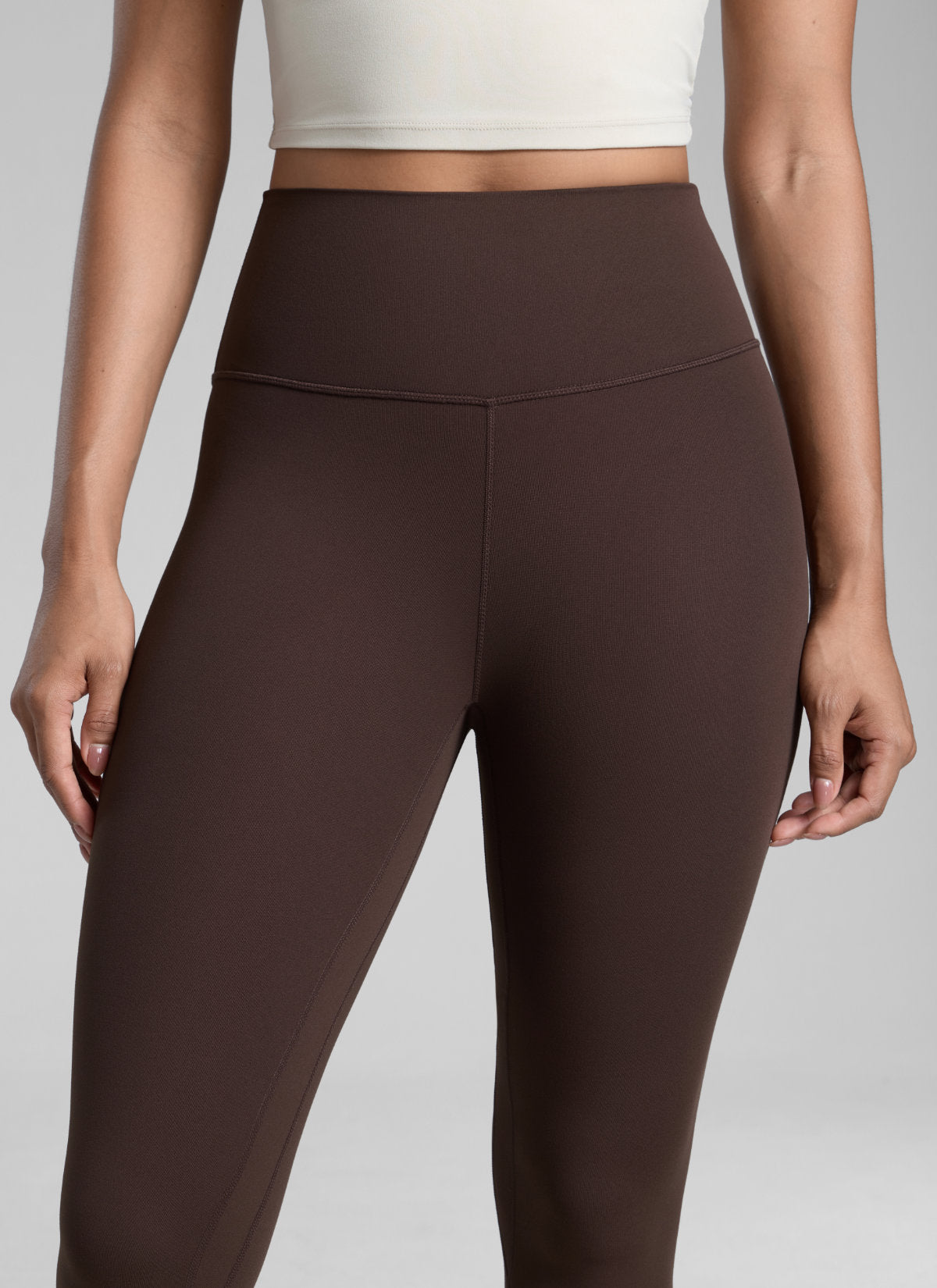 CRZ YOGA Women's Workout High Rise Butterlift Yoga Leggings 28'' Hot Fudge Brown