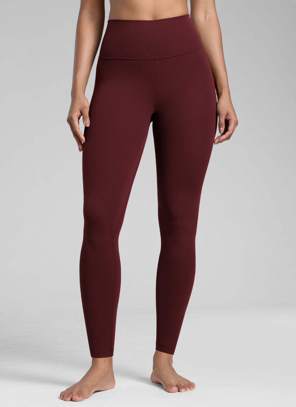 CRZ YOGA Women's Workout High Rise Butterlift Yoga Leggings 28'' Red Merlot