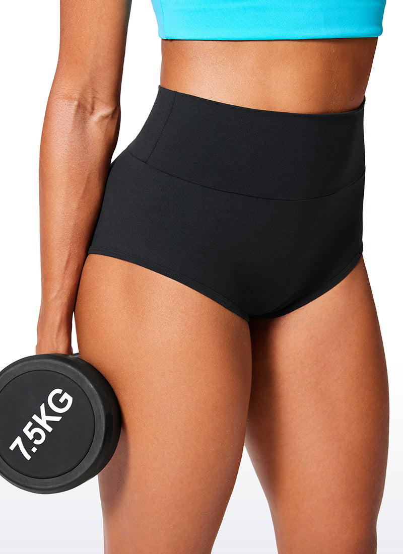 CRZ YOGA Womens Butterlift Scrunch Butt Lifting Workout Booty Shorts Black
