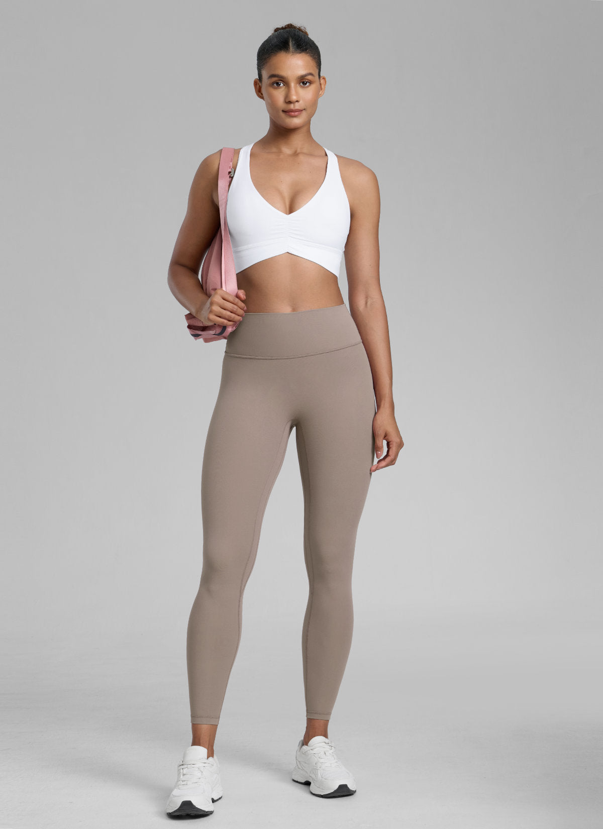 CRZ YOGA Women Butterlift High Rise Scrunch Butt Legging No Front Seam Creamy Latte