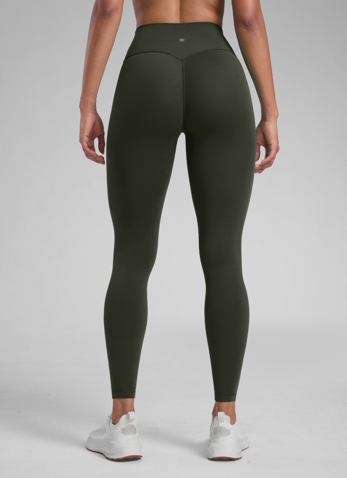 CRZ YOGA Women's Secretsculpt™ Workout No Front Seam Legging 28'' Olive Green
