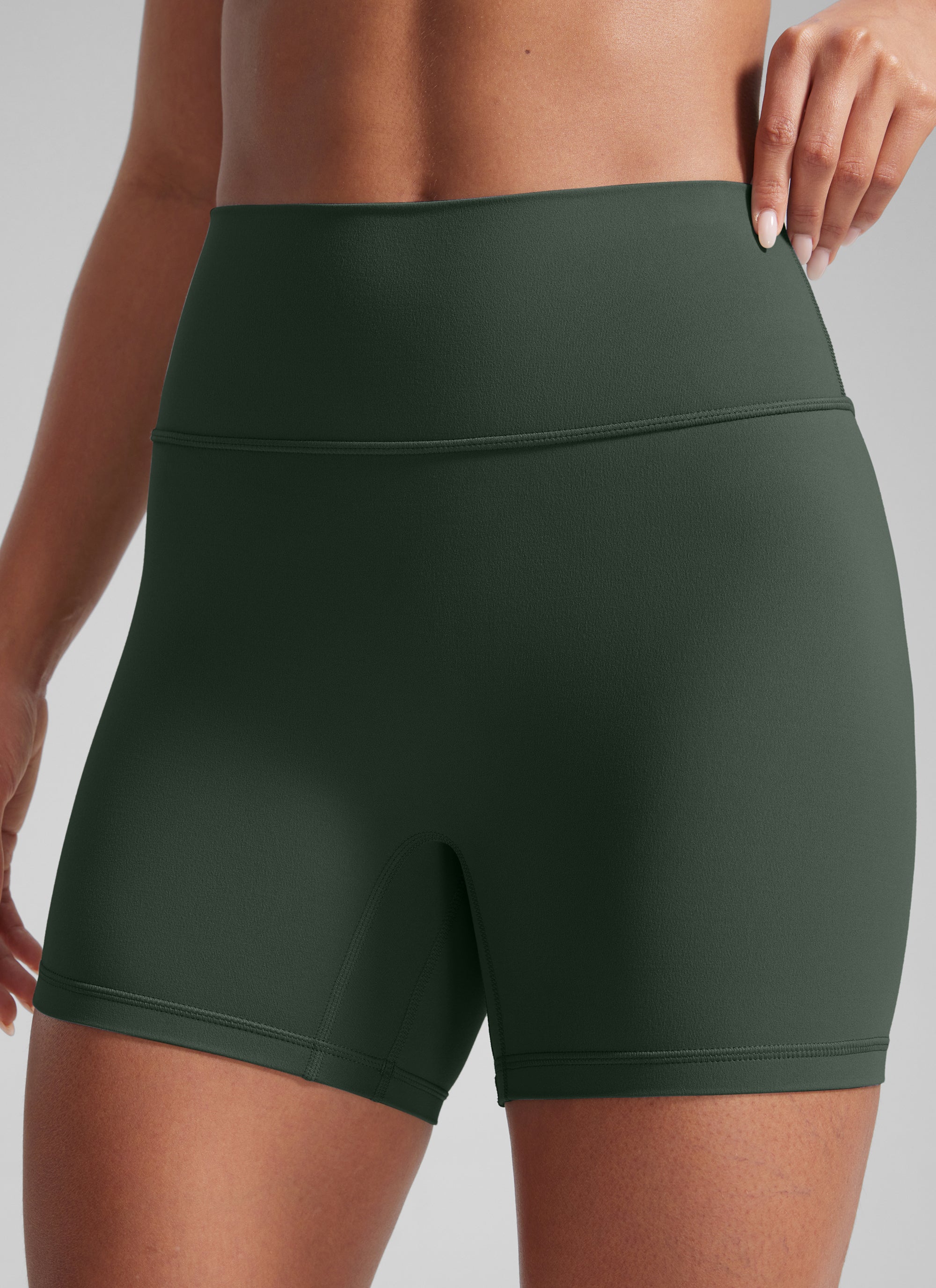 CRZ YOGA Womens Butterlift Scrunch Butt Atheletic Workout Biker Shorts Legend Green