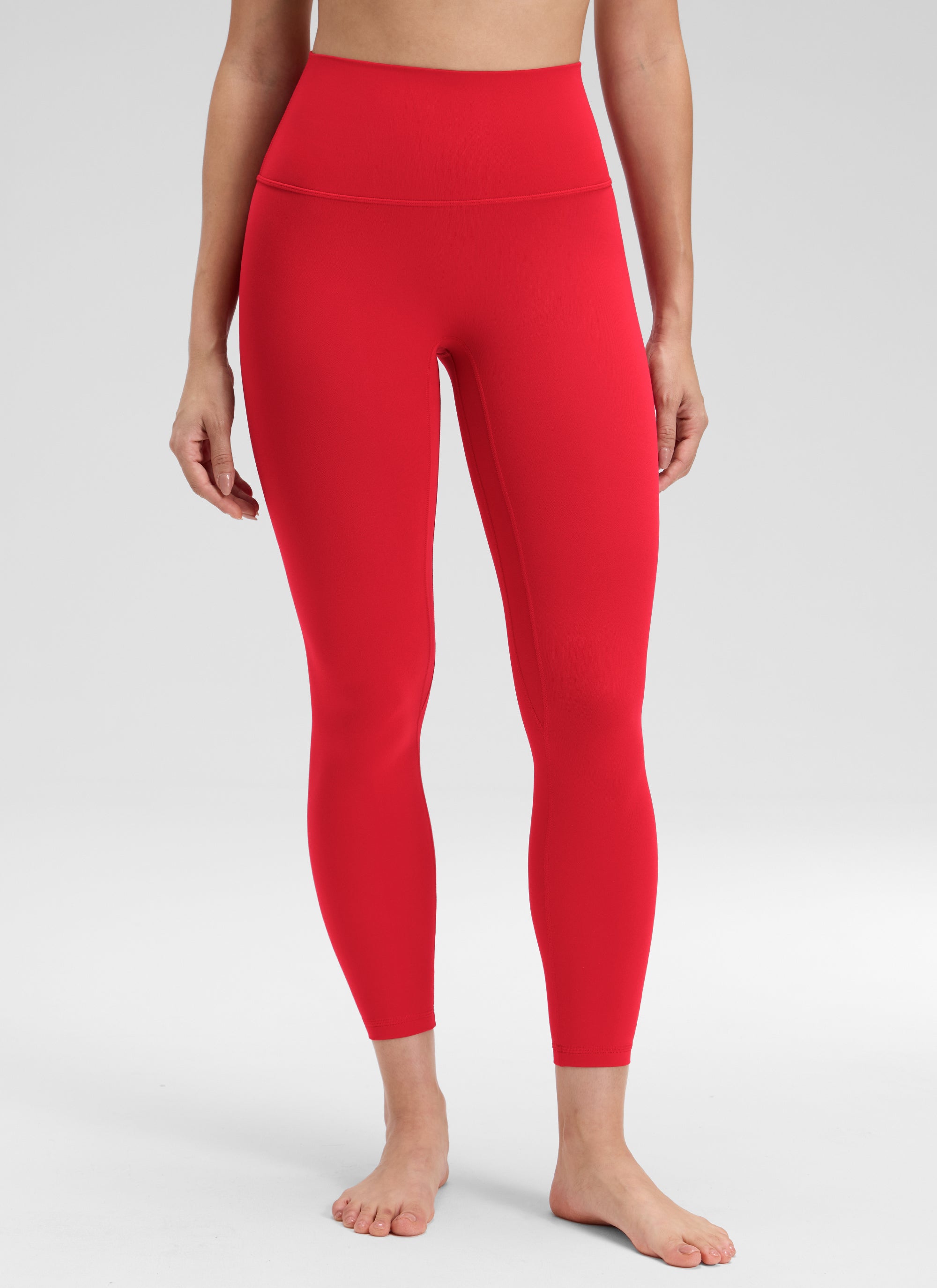 CRZ YOGA Women's Butterluxe Yoga High Rise No Front Seam Legging 25'' Aurora Red