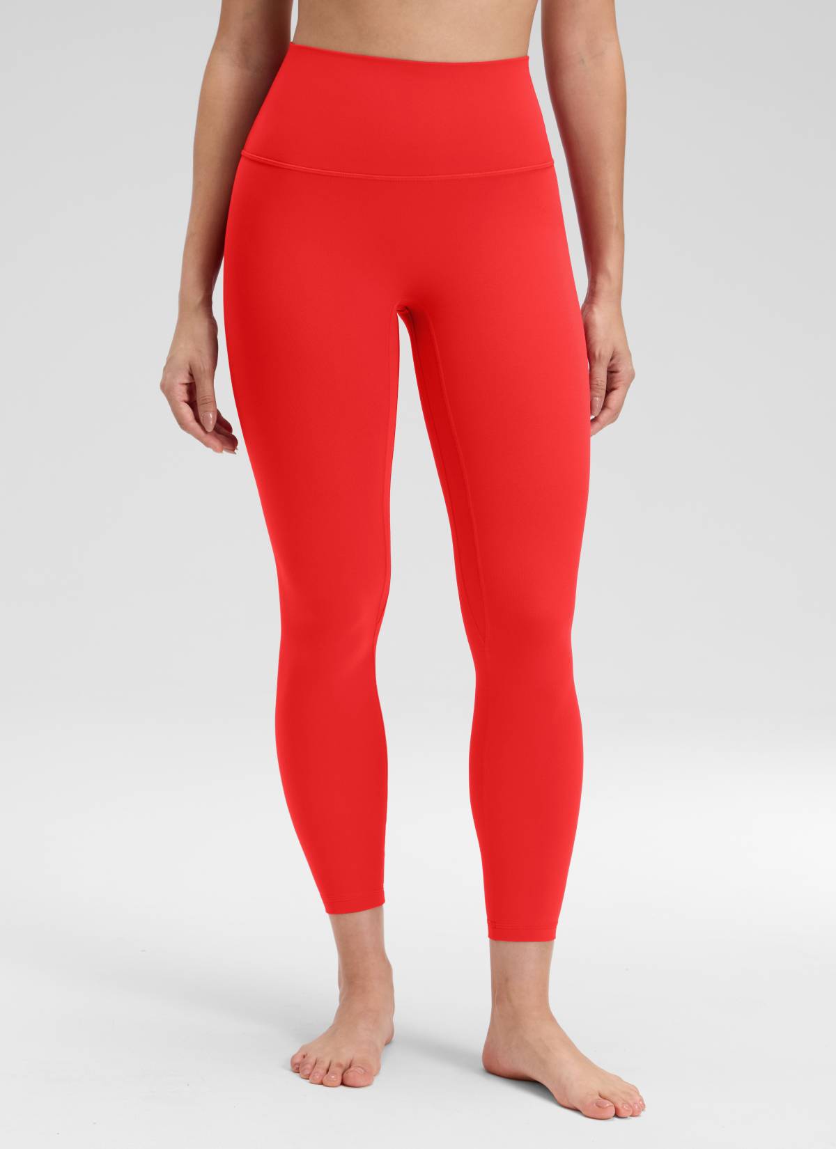 CRZ YOGA Women's Butterluxe Yoga High Rise No Front Seam Legging 25'' Deep Red