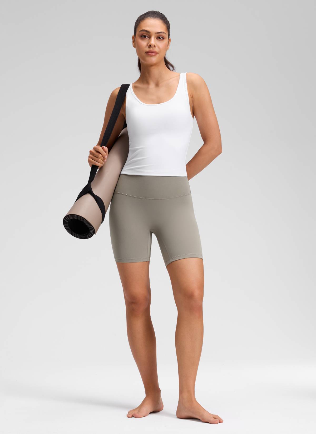 CRZ YOGA Women's Butterluxe Yoga High Rise No Front Seam Short 6