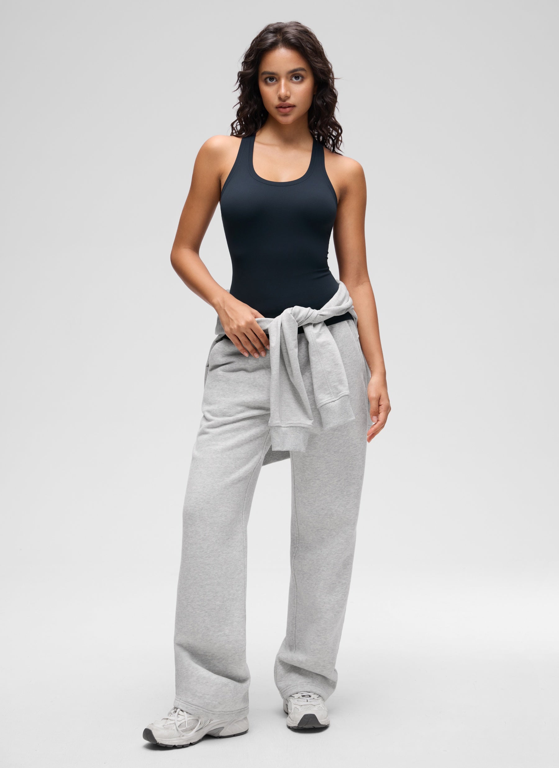 CRZ YOGA Women's Yoga Tight Fit Butterluxe Crewneck Tank Top Racerback True Navy