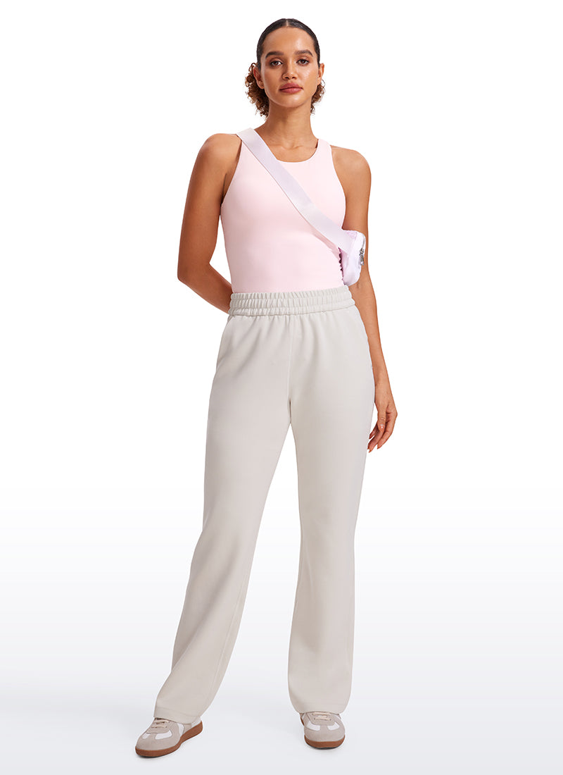 CRZ YOGA Women's Yoga Slim Fit Top Butterluxe Tank Racerback High Neck Strawberry Pink