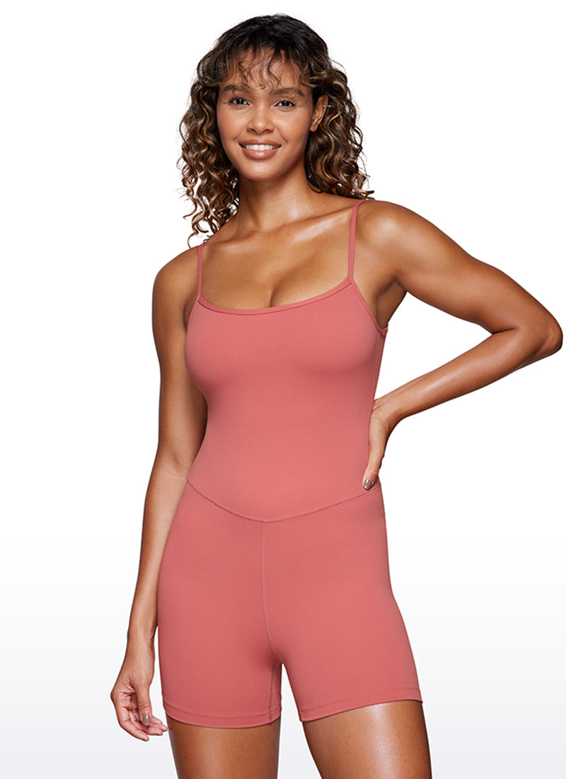 CRZ YOGA – בגד גוף קצר לנשים ליוגה, בגזרה צמודה, דגם "בריאר רוז"