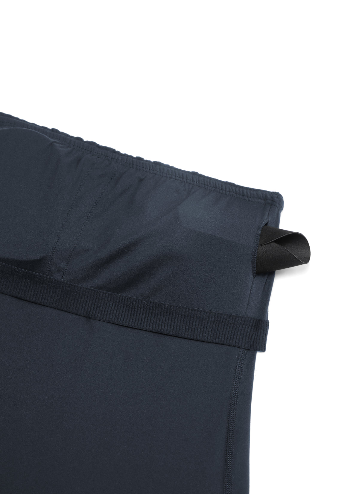 CRZ YOGA Women's Butterluxe Casual Strapless Built in Bra Midi Dress True Navy