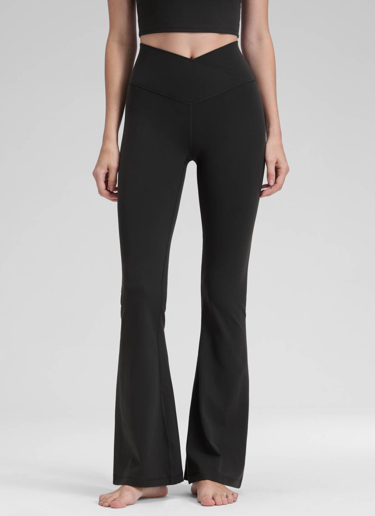 CRZ YOGA Women Butterluxe V Crossover High Waist Flare Leggings 31