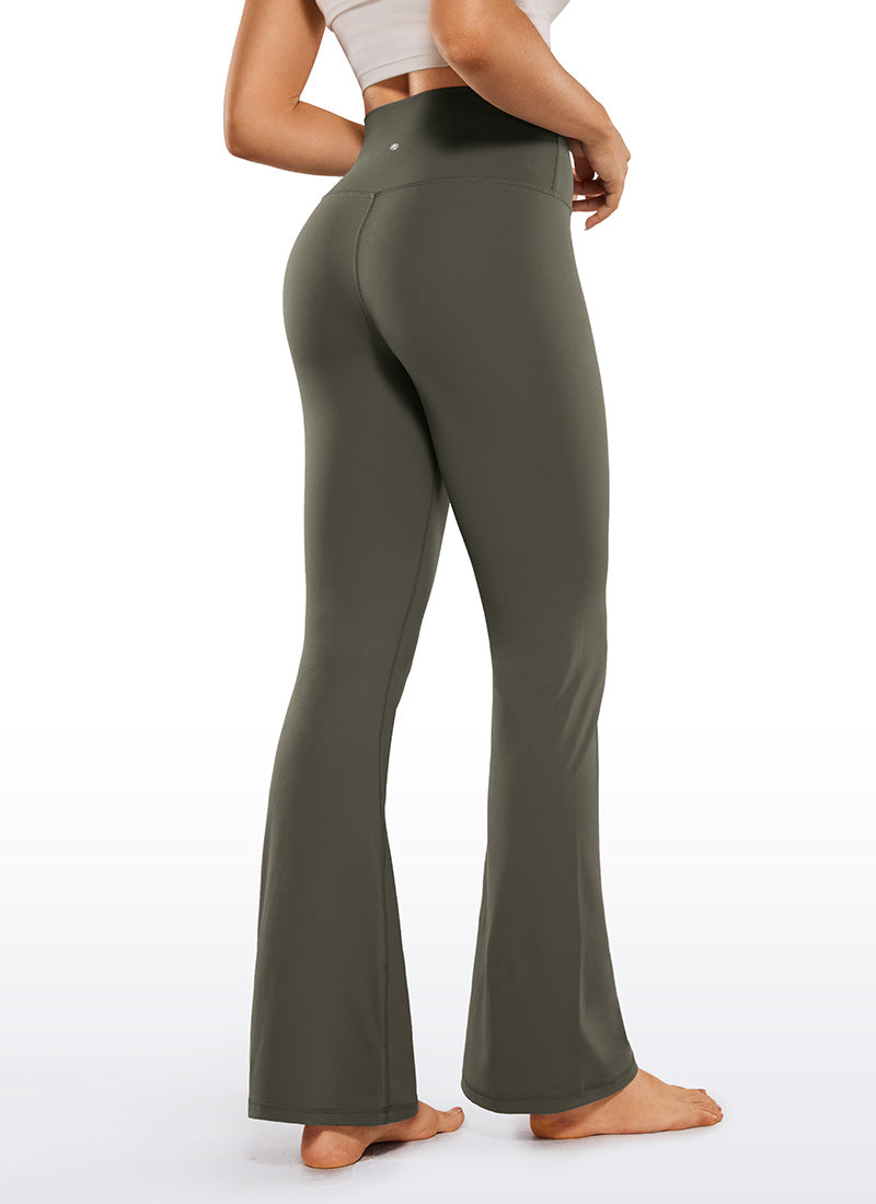 CRZ YOGA – טייץ לנשים Butterluxe , עם חיתוך צולב, מותן גבוהה ורגליים מתרחבות, מידה 31