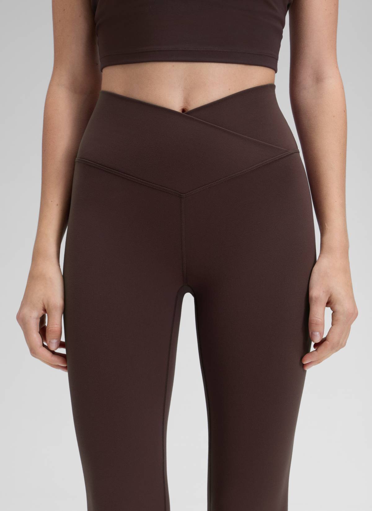 CRZ YOGA – טייץ לנשים Butterluxe , עם חיתוך צולב, מותן גבוהה ורגליים מתרחבות, מידה 31