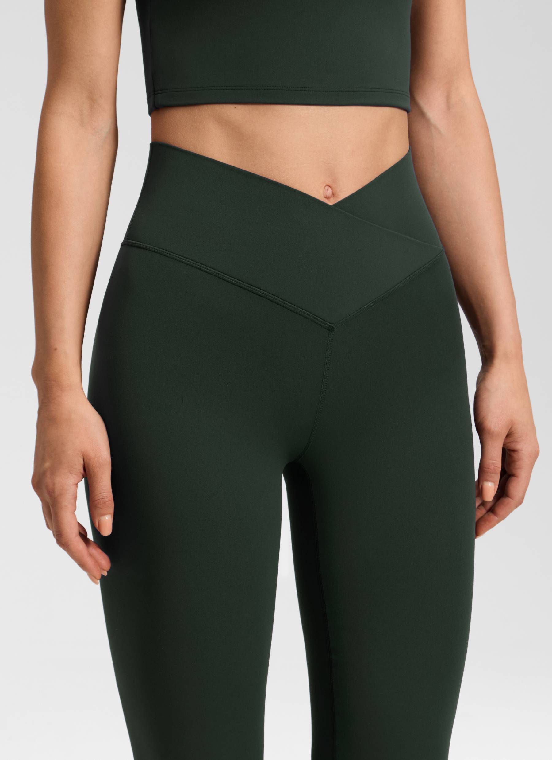 CRZ YOGA – טייץ לנשים Butterluxe , עם חיתוך צולב, מותן גבוהה ורגליים מתרחבות, מידה 31