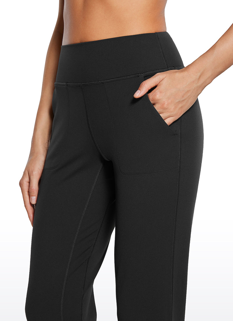 מכנסי ג'וגר Butterluxe בגזרה גבוהה עם כיסים CRZ YOGA לנשים 69 ס"מ, שחור