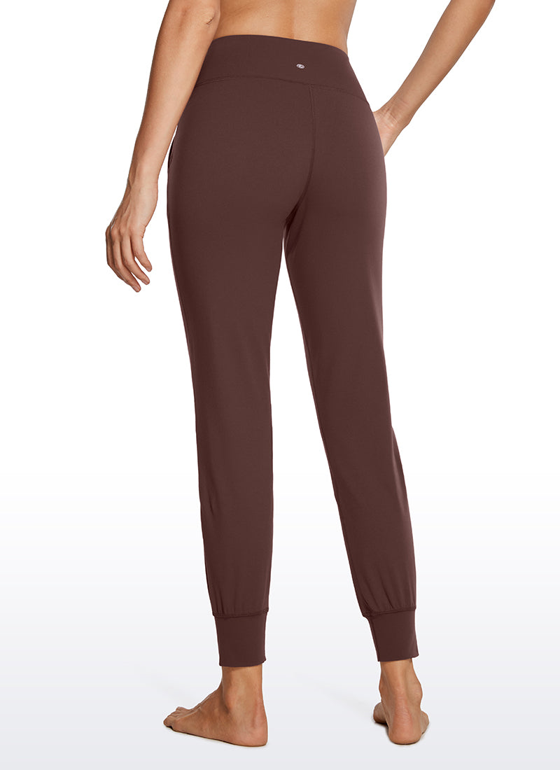 מכנסי ג'וגר Butterluxe בגזרה גבוהה עם כיסים CRZ YOGA לנשים 69 ס"מ, שחור