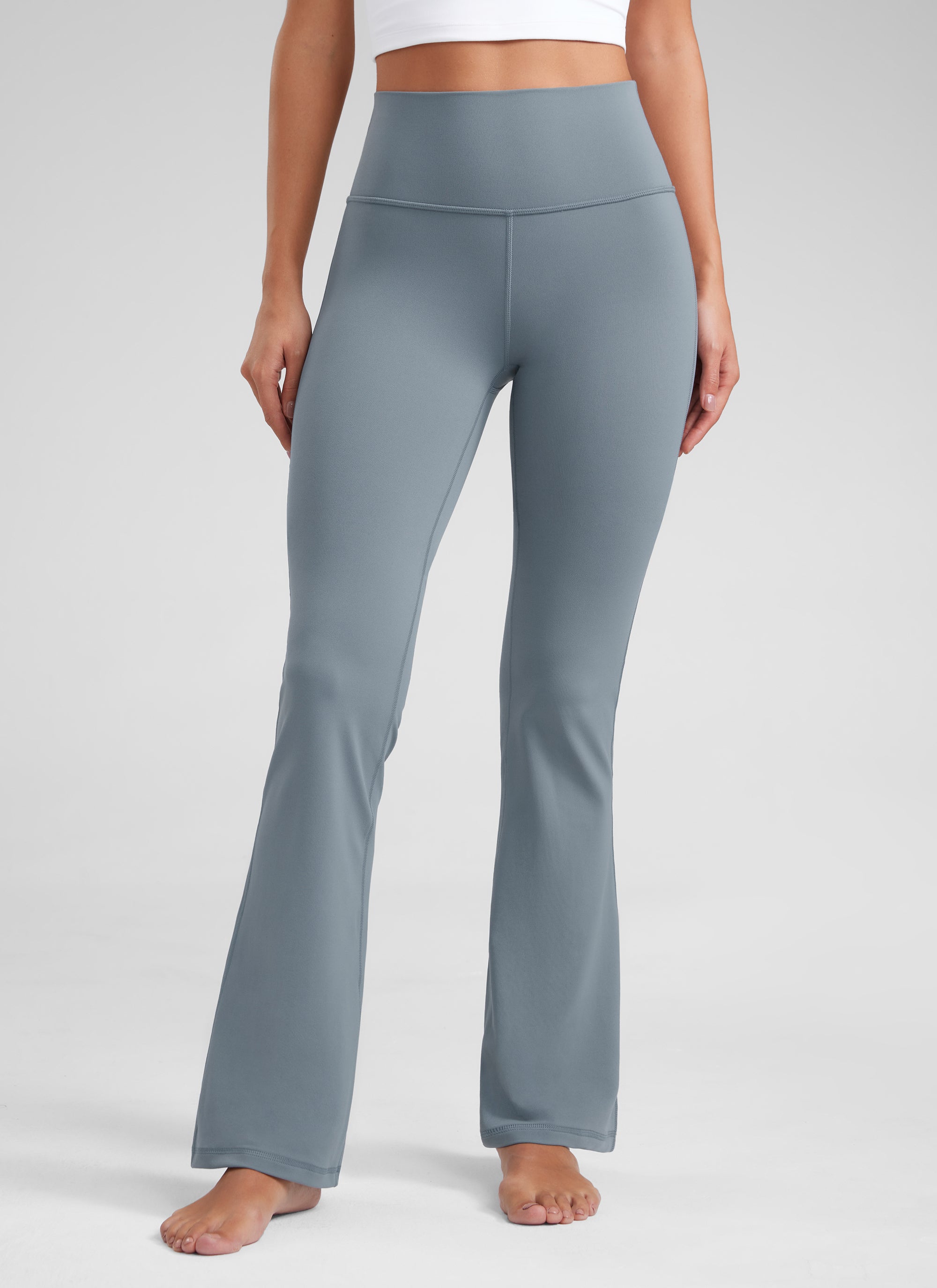 CRZ YOGA Women's Yoga High Waist Butterluxe Flare Pocket Leggings 29