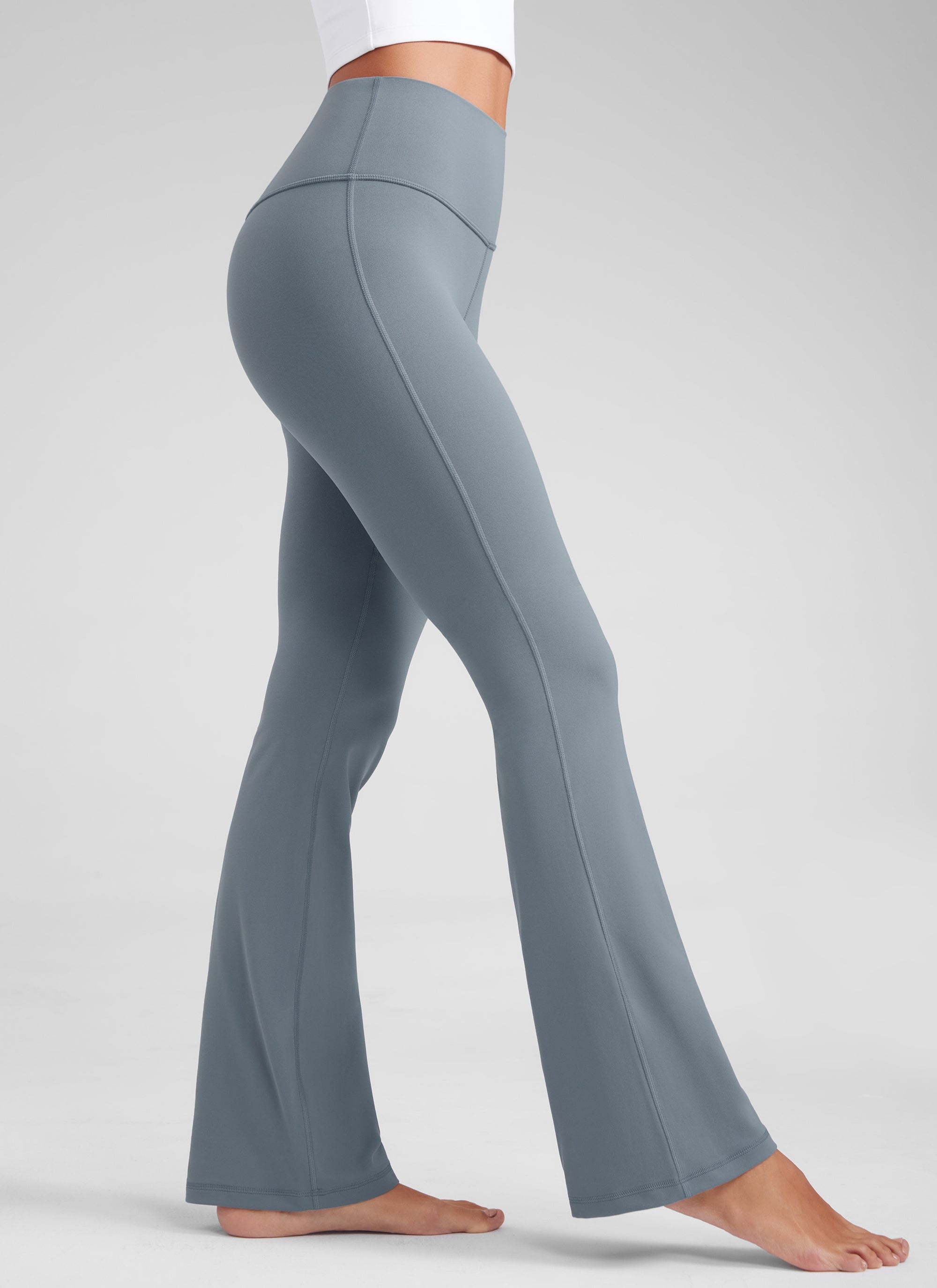 CRZ YOGA Women's Yoga High Waist Butterluxe Flare Pocket Leggings 29