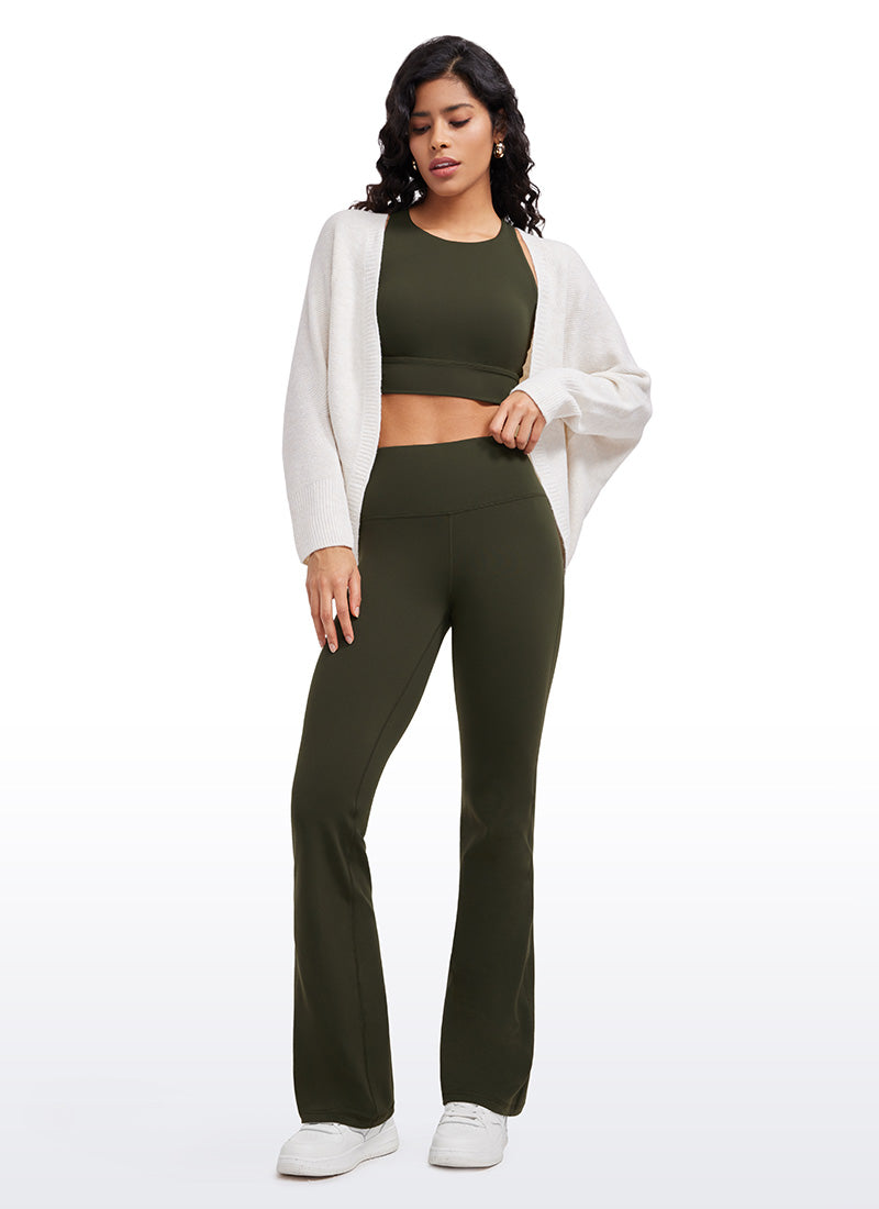 Butterluxe High Waist Flare Wide Leg Bootcut Pockets Leggings 33