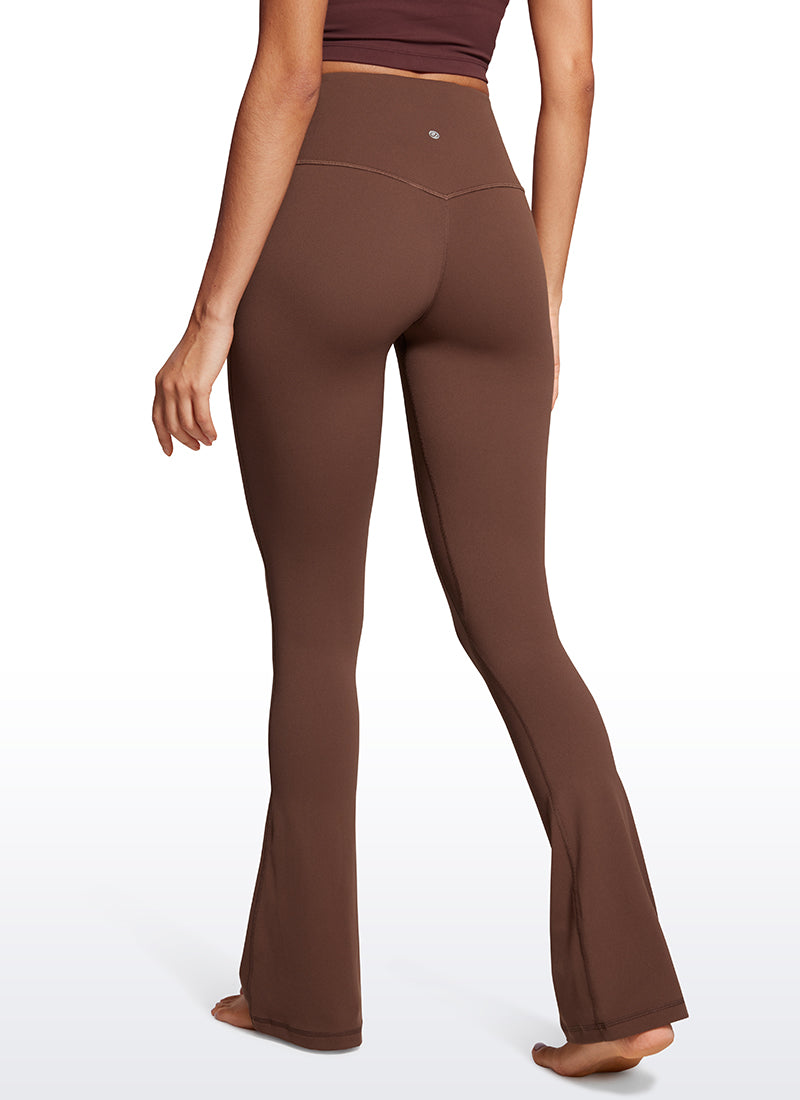 CRZ YOGA נשים Butterluxe – טייץ מיני עם מותניים Butterluxe וכיסים, רגליים מתרחבות, מידה 32