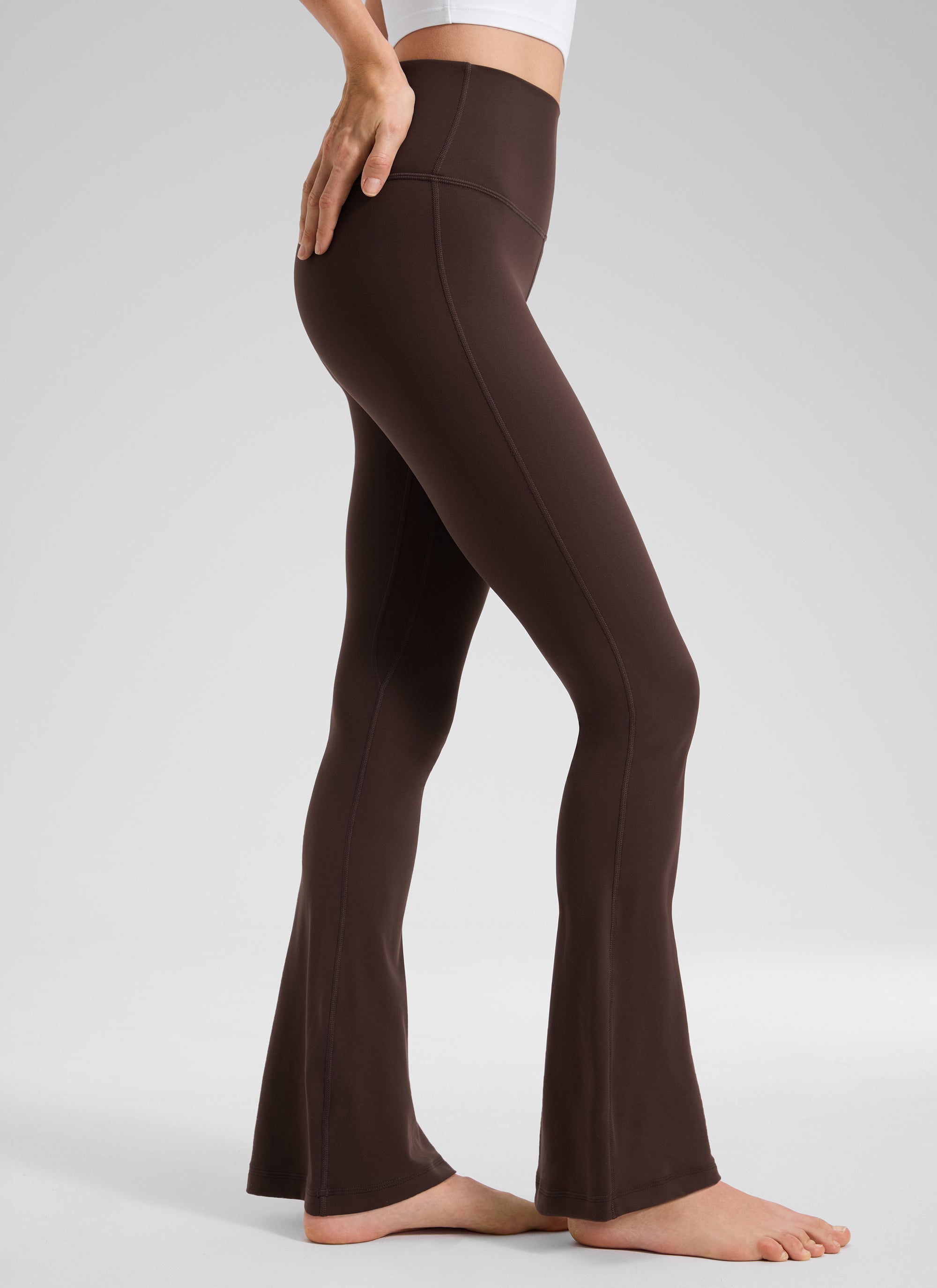 CRZ YOGA Women  Butterluxe High Waist Pockets Mini Flared Leggings 30