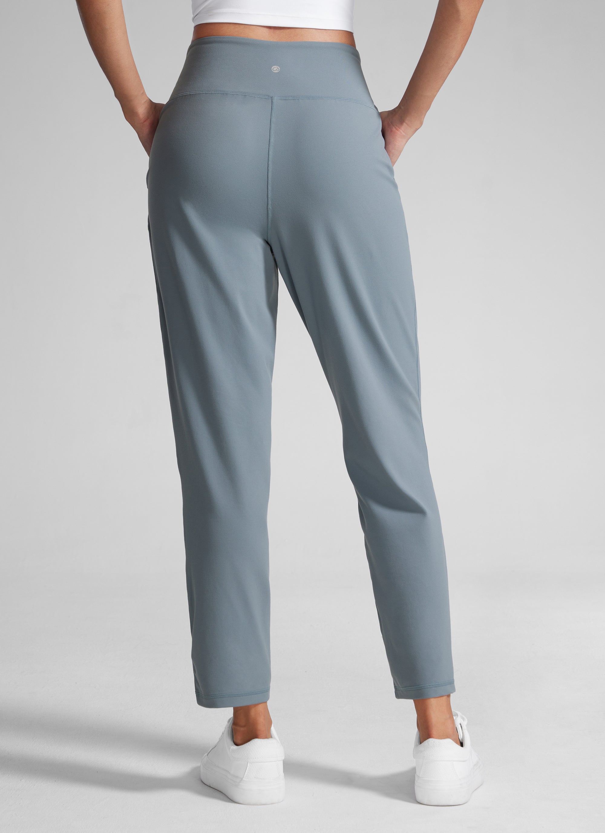 CRZ YOGA Butterlift Women's Casual High Rise Pleated Pants 27'' Belgian Blue