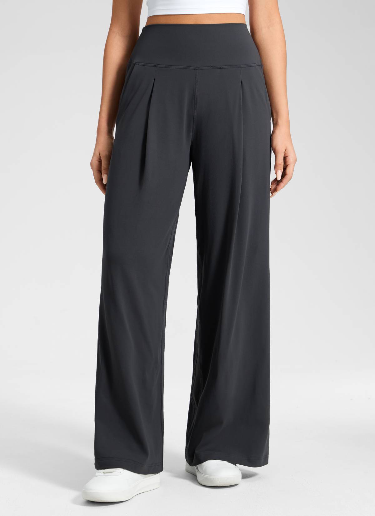 CRZ YOGA Women's Butterluxe Casual High Rise Pocket Wide Leg Pant 30