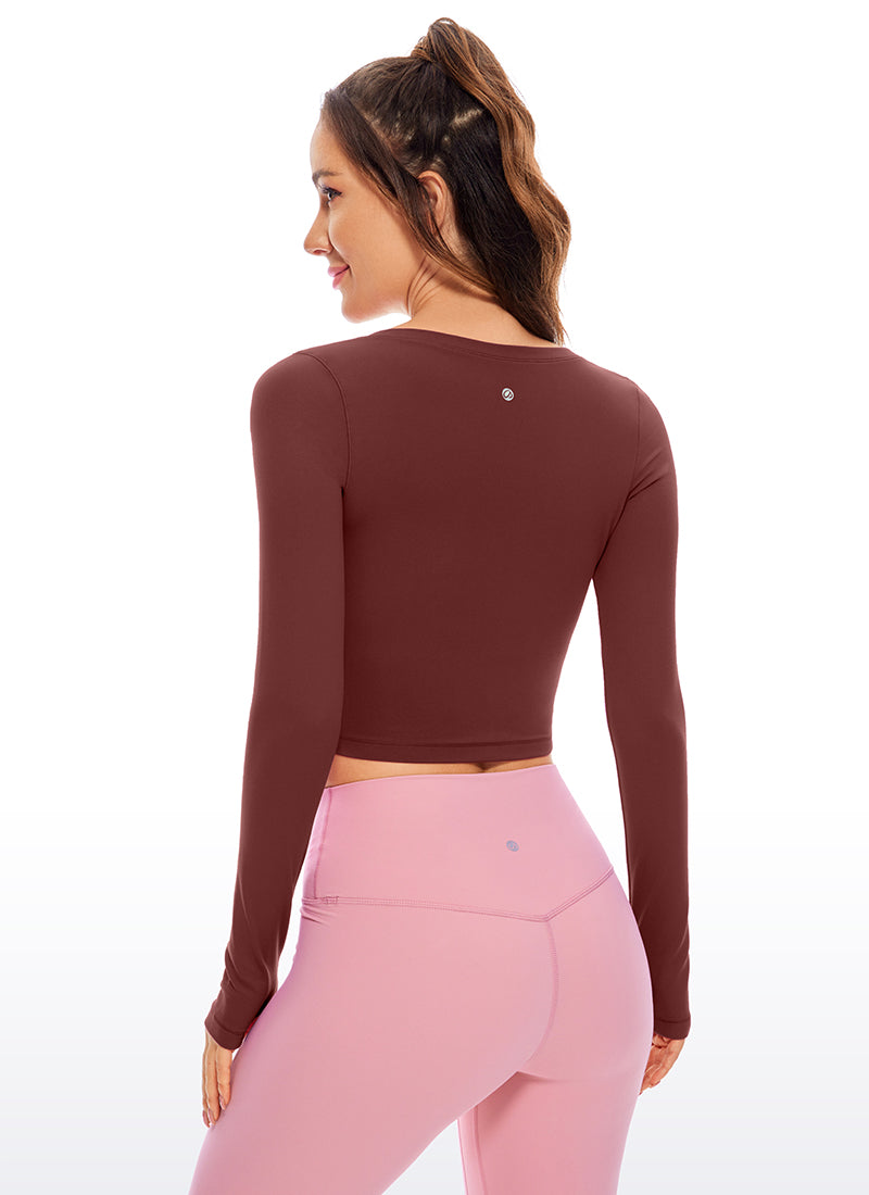 CRZ YOGA Leggings de yoga de manga larga Butterluxe para mujer Noctilucence Red