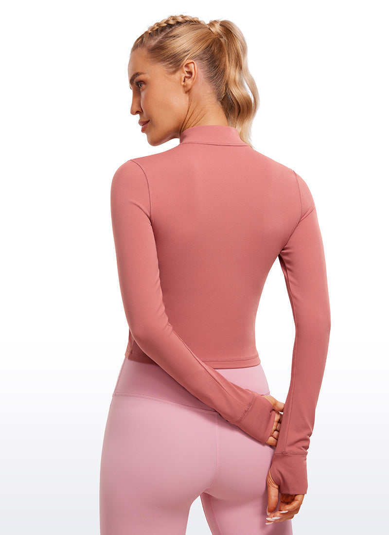 CRZ YOGA – מעילי נשים Butterluxe מבד Butterluxe עם רוכסן מלא – Briar Rose